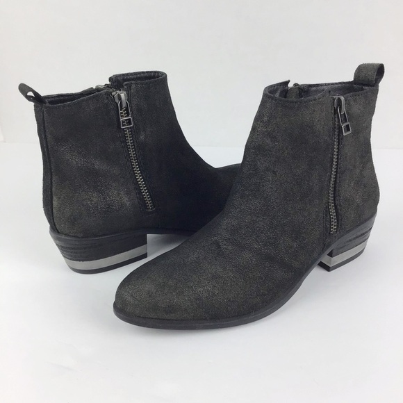 Steven by Steve Madden Pewter Roger Nubuck Leather Ankle Bootie | 6 - Picture 1 of 13